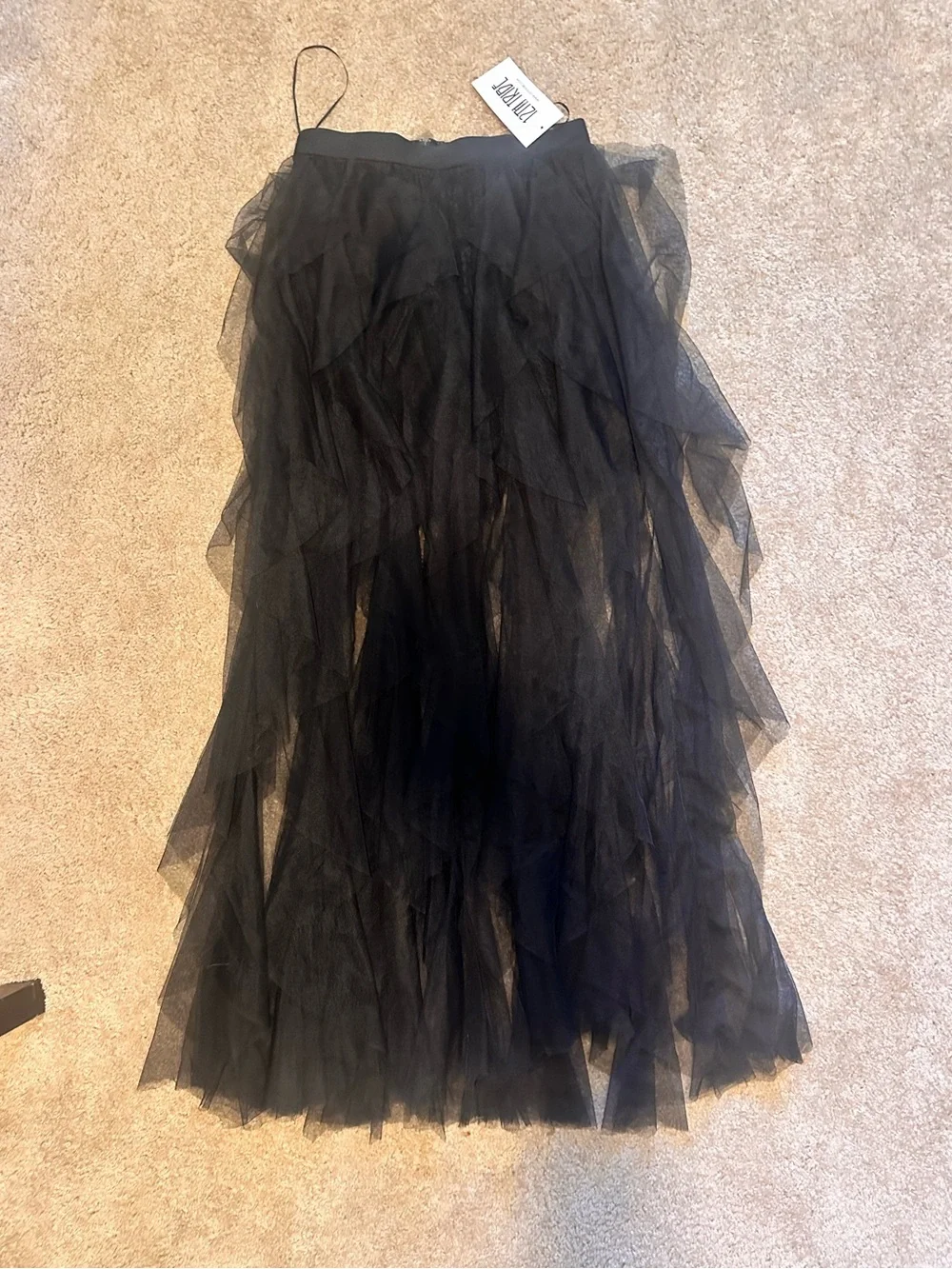 Rosalie Rock Black Tulle Maxi Skirt - Picture 8 of 9